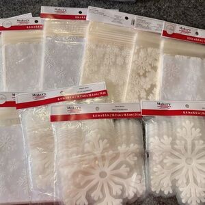 Snowflake Treat Bags - White